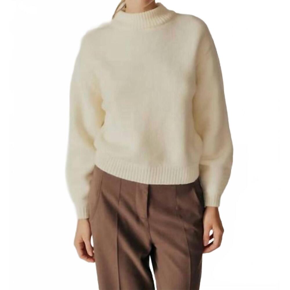 NEW DÈLUC thuja mock neck sweater in ecru